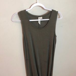 Olive Maxi Tank Dress